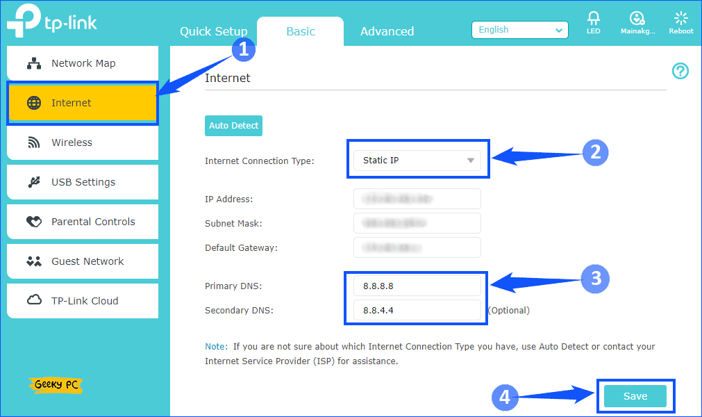 Change Router DNS