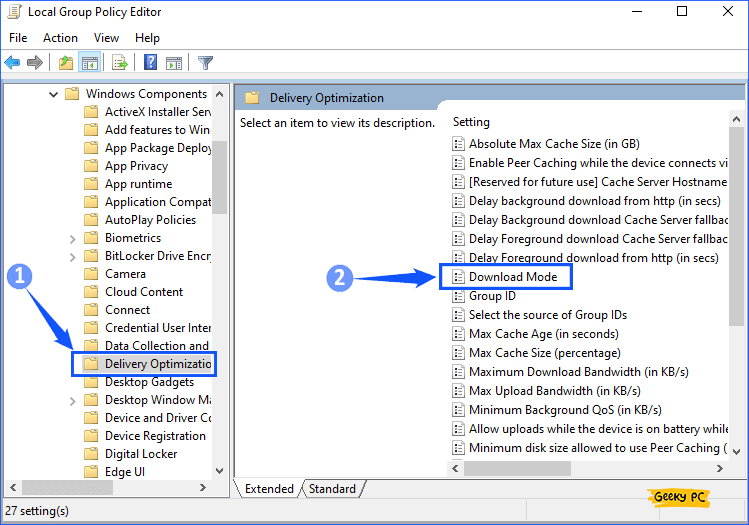 Delivery Optimization and Download Mode