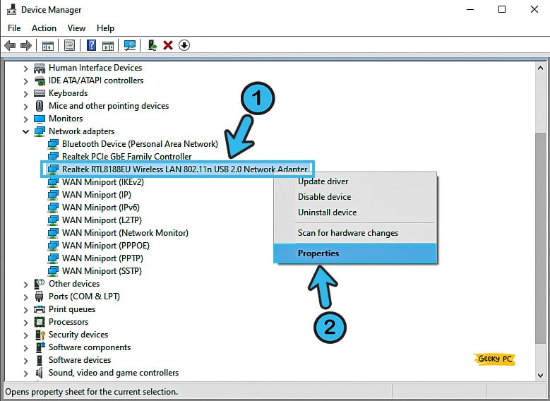 Realtek PCIe Properties