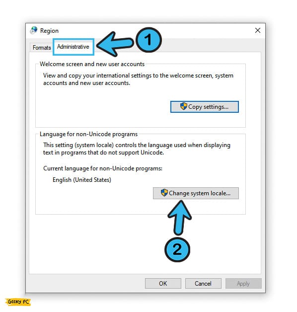 Region Change System Locale