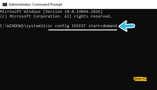 sc config IKEEXT start=demand